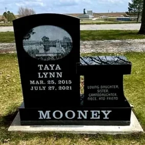 Custom photo monument for Taya Lynn